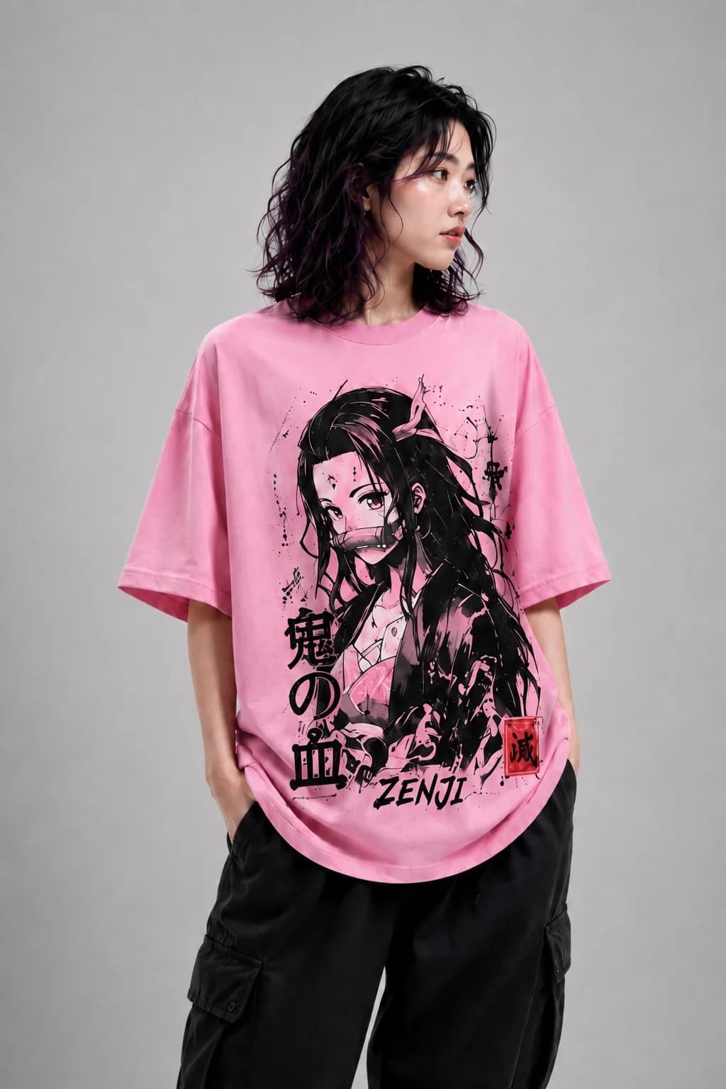ZENJI DEMON BLOOD TEE anime streetwear, front