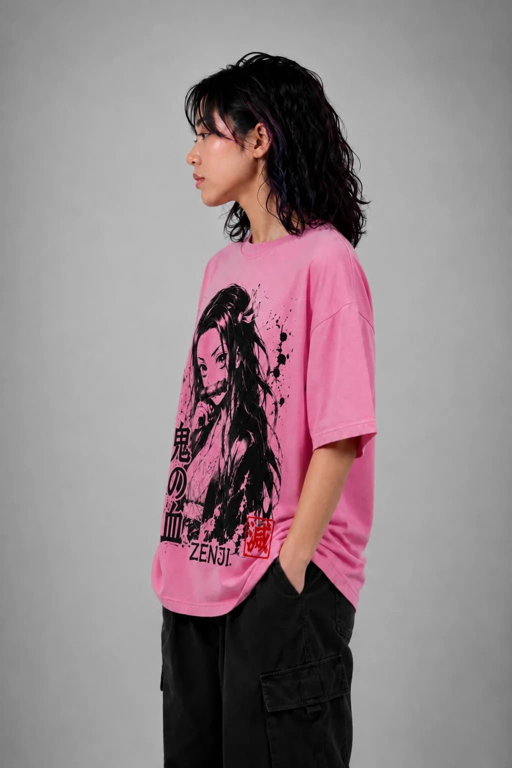 ZENJI DEMON BLOOD TEE anime streetwear, view 3