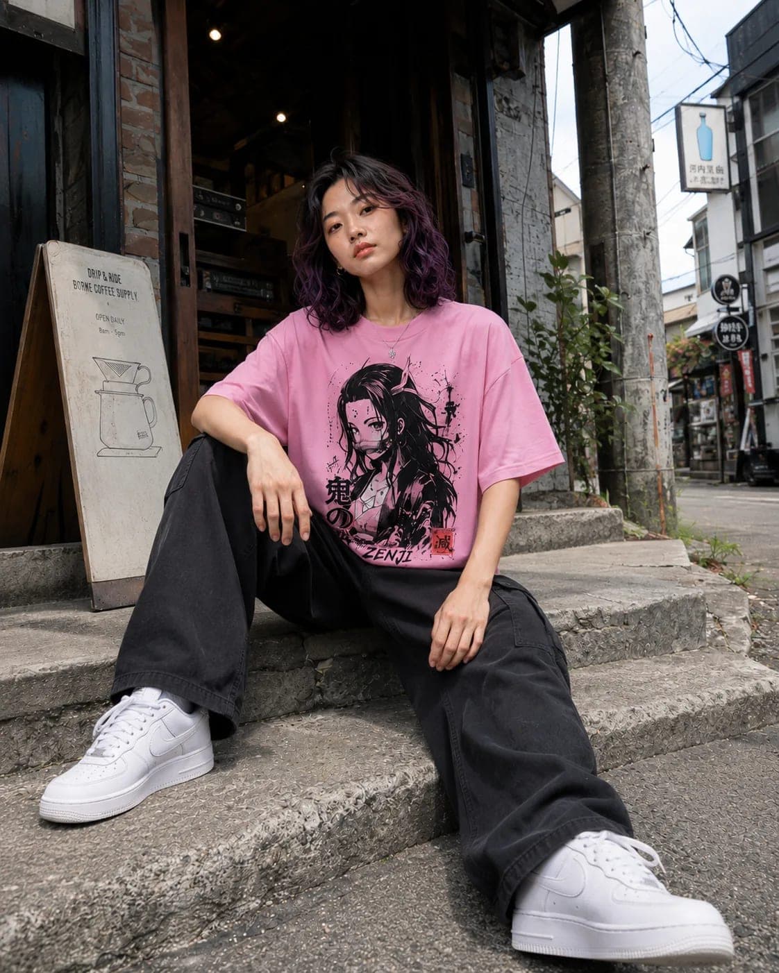 ZENJI DEMON BLOOD TEE anime streetwear, view 5