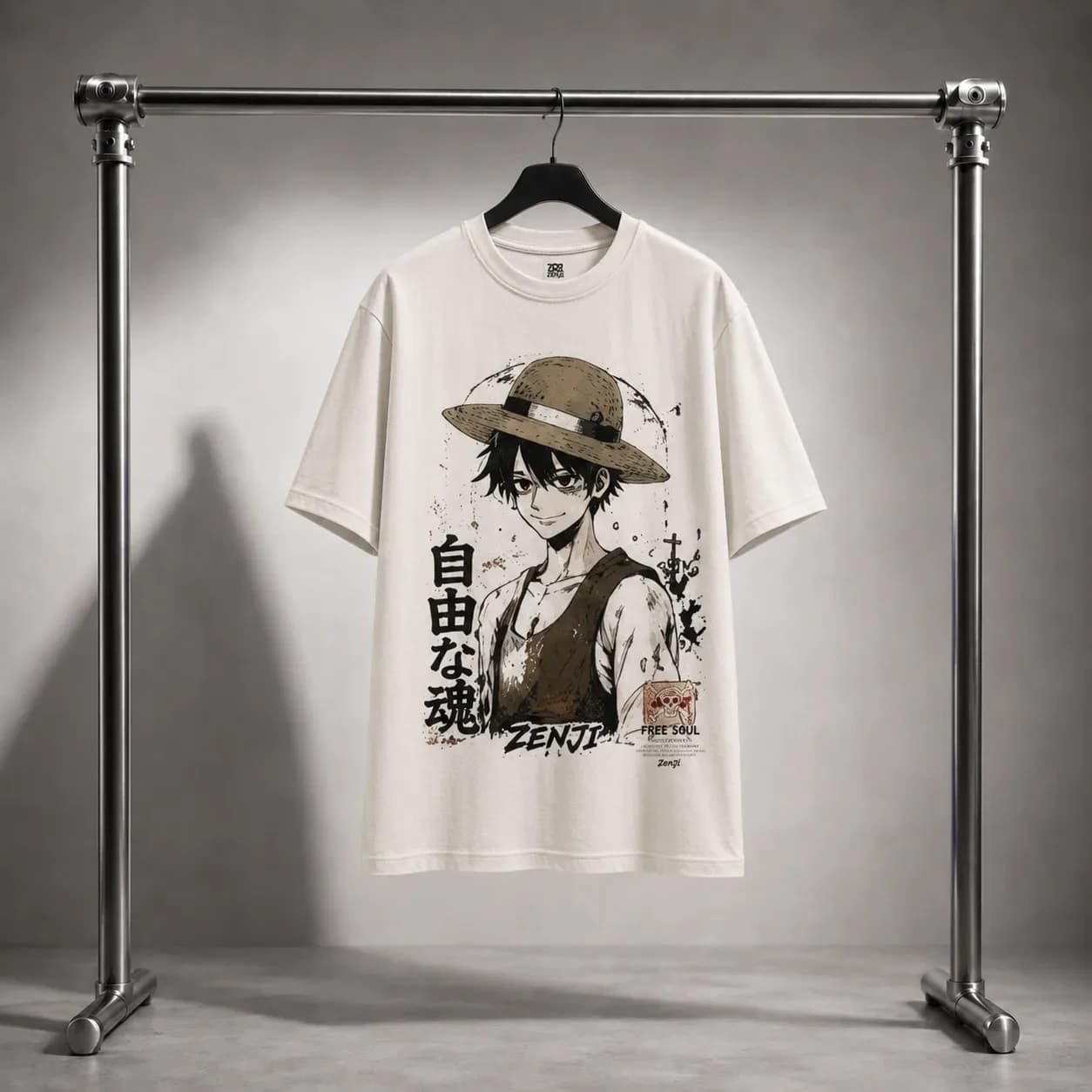 ZENJI FREE SOUL TEE anime streetwear, front