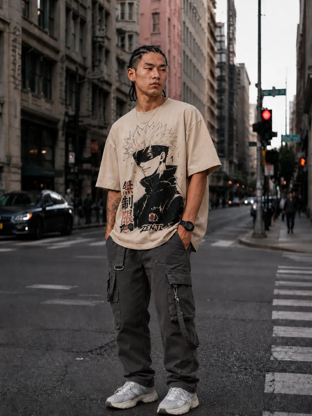 ZENJI LIMITLESS TEE anime streetwear, view 5