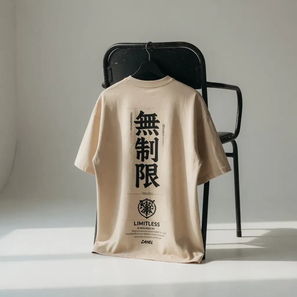 ZENJI LIMITLESS TEE anime streetwear, back