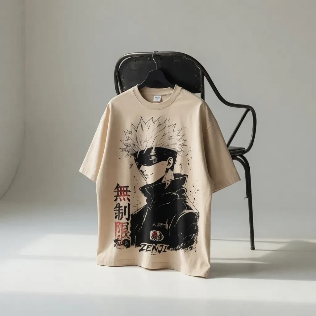 ZENJI LIMITLESS TEE anime streetwear, front