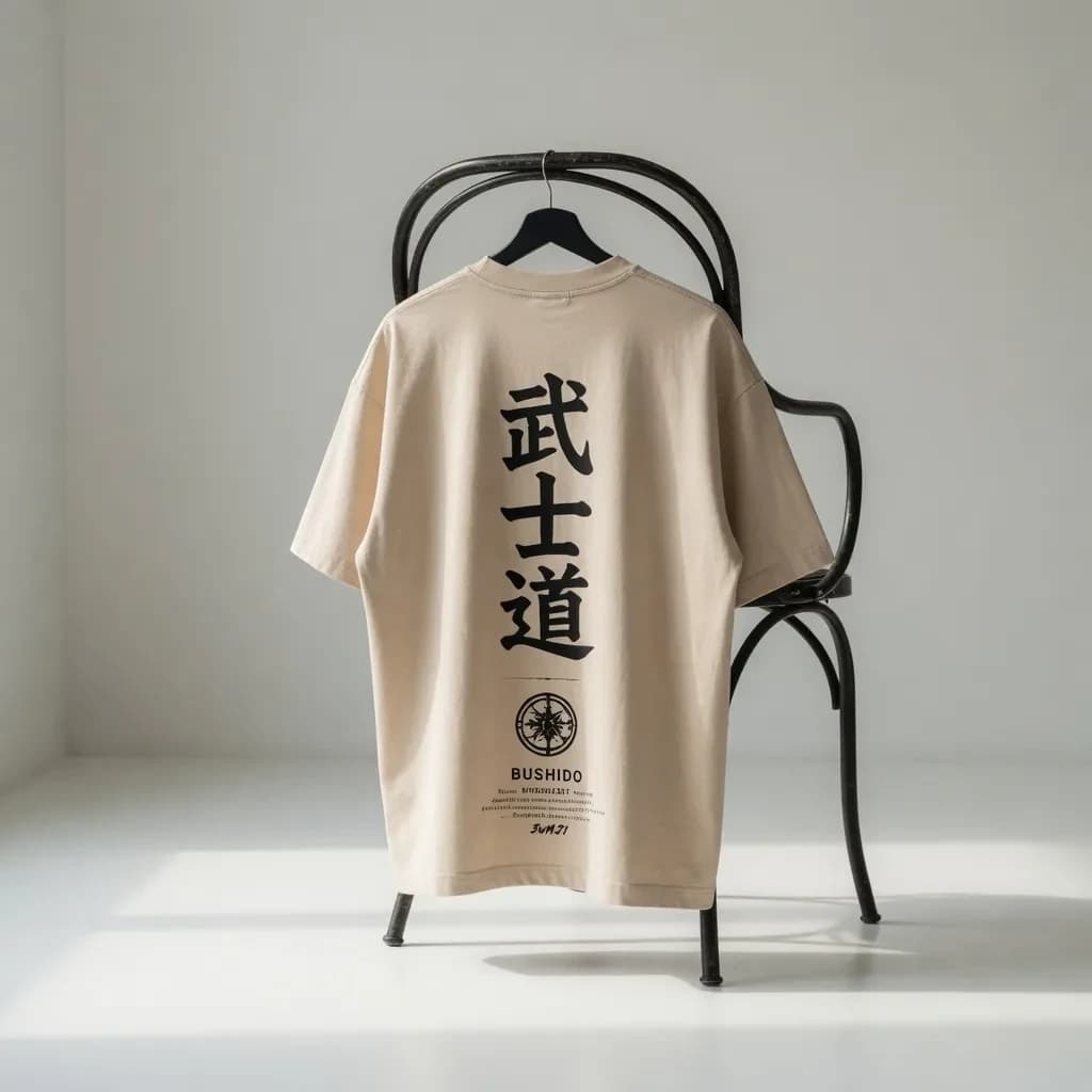 ZENJI BUSHIDO TEE anime streetwear, back