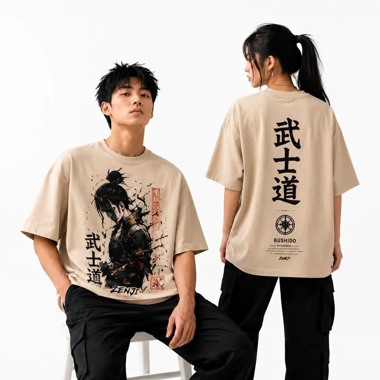 ZENJI BUSHIDO TEE anime streetwear, view 3
