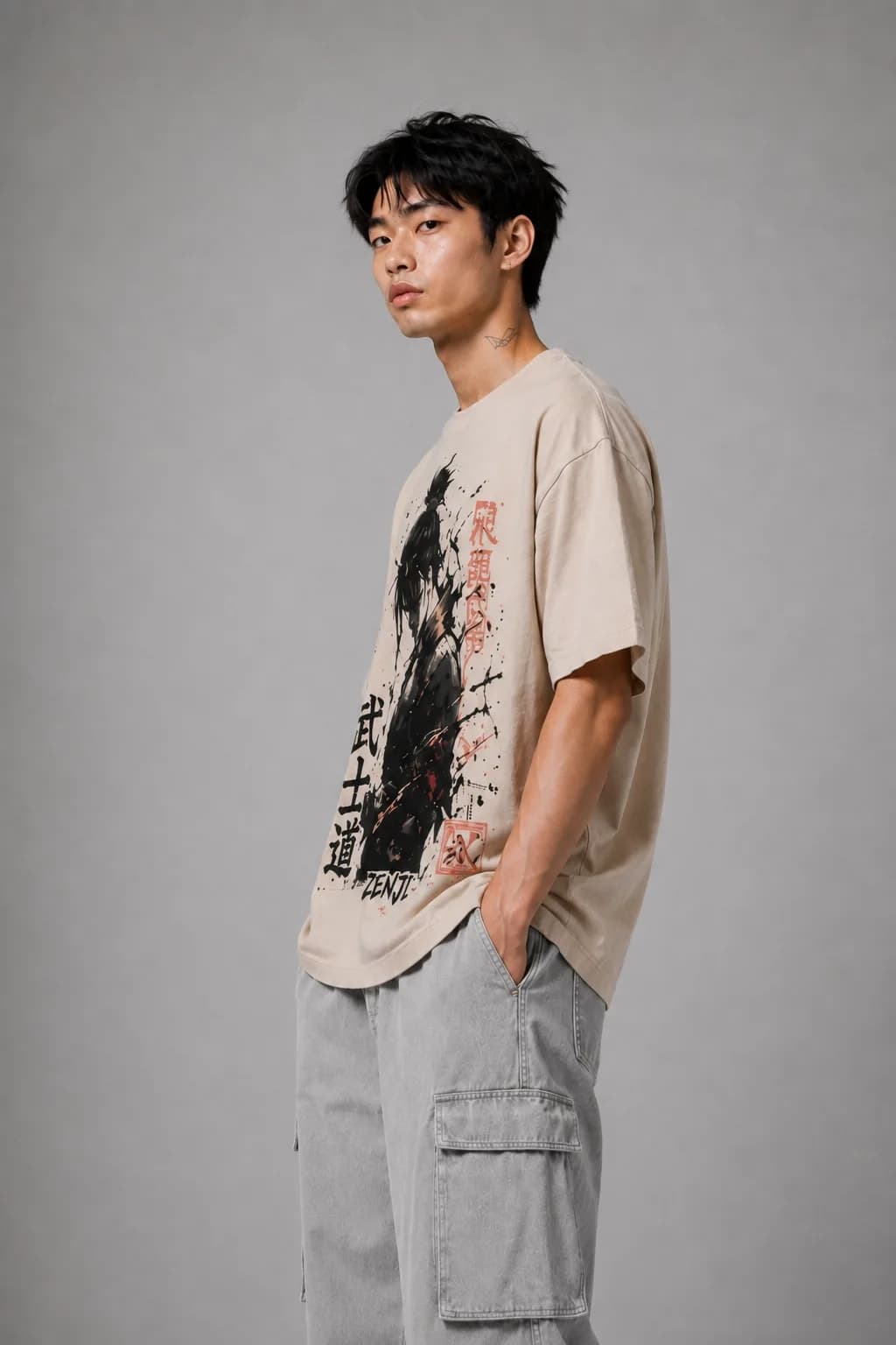 ZENJI BUSHIDO TEE anime streetwear, view 3