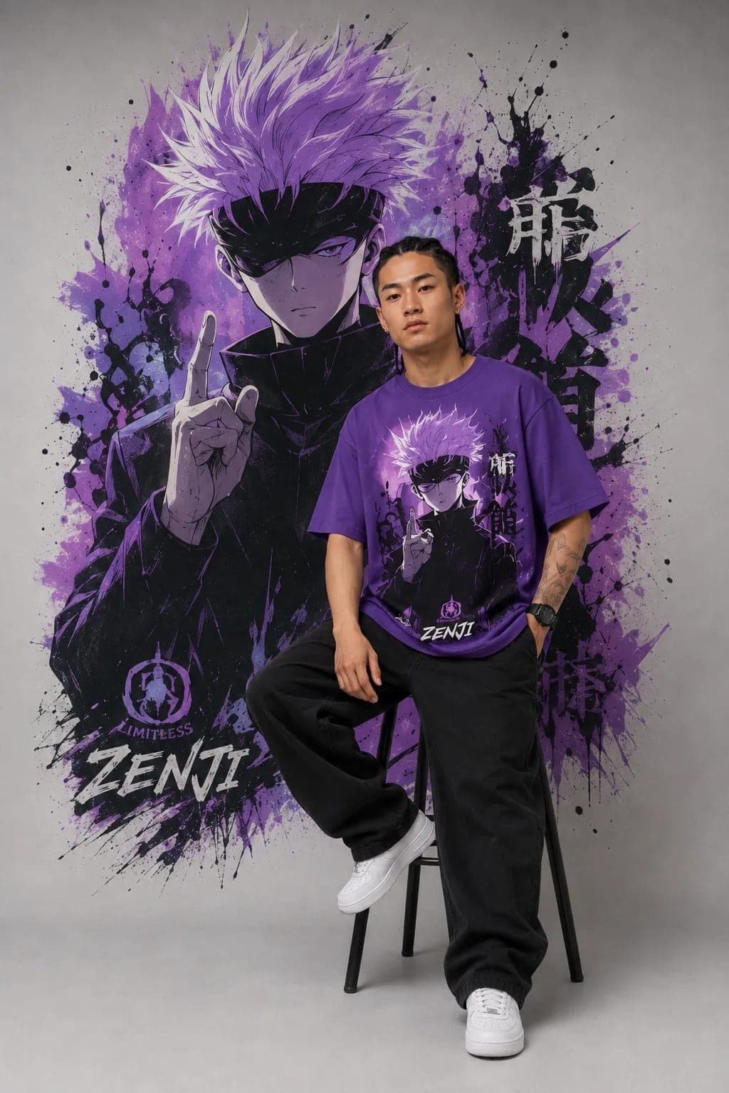 ZENJI DOMAIN EXPANSION TEE anime streetwear, view 4