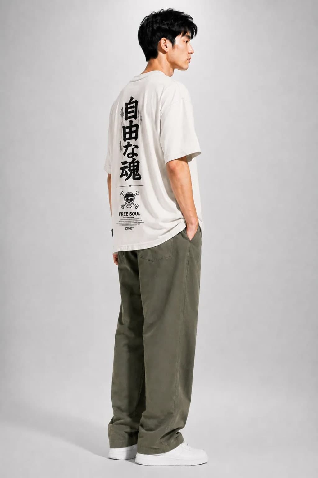 ZENJI FREE SOUL TEE anime streetwear, view 3