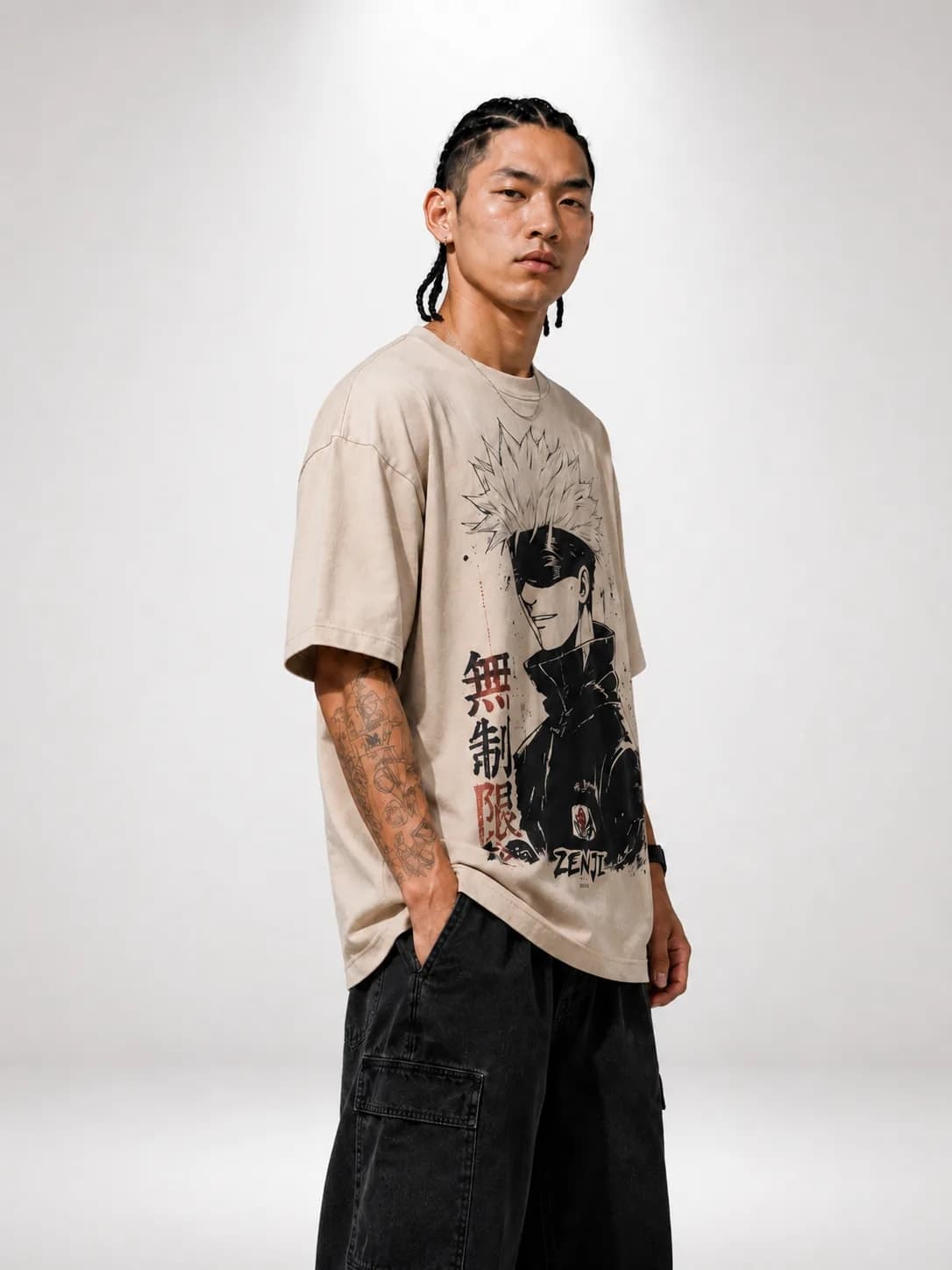 ZENJI LIMITLESS TEE anime streetwear, view 3