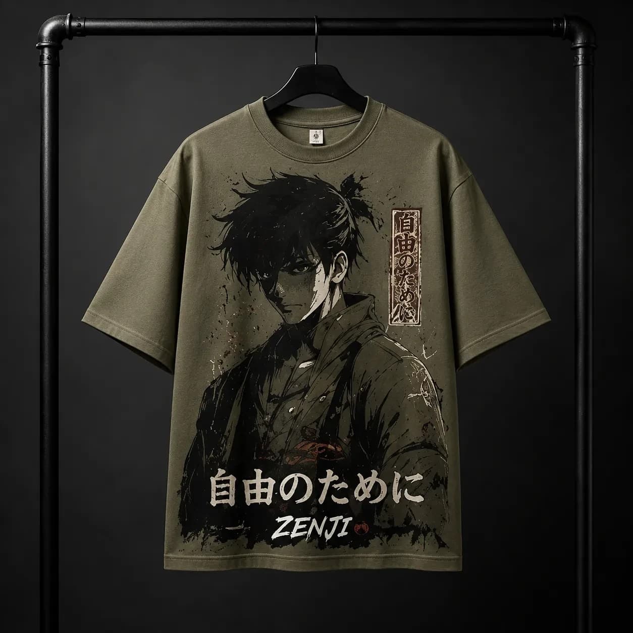 ZENJI PARADISE SPIRIT TEE anime streetwear, front