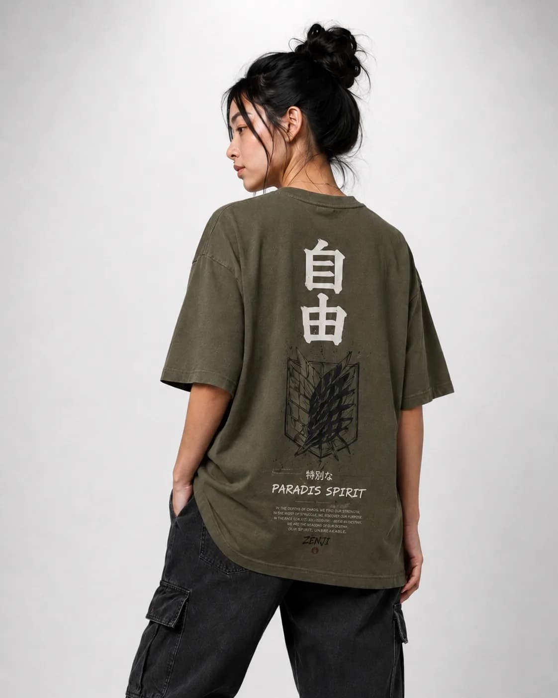 ZENJI PARADISE SPIRIT TEE anime streetwear, back