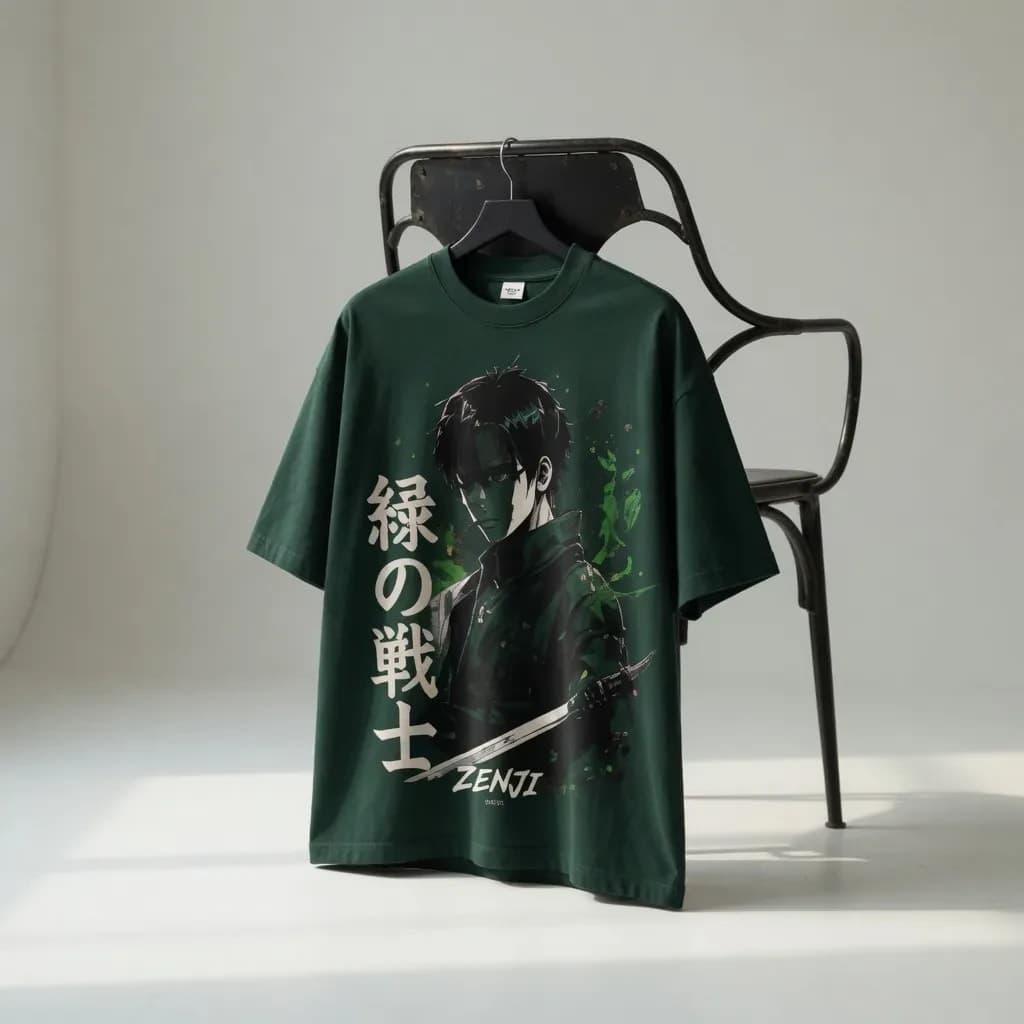 ZENJI WARRIOR SPIRIT TEE anime streetwear, front