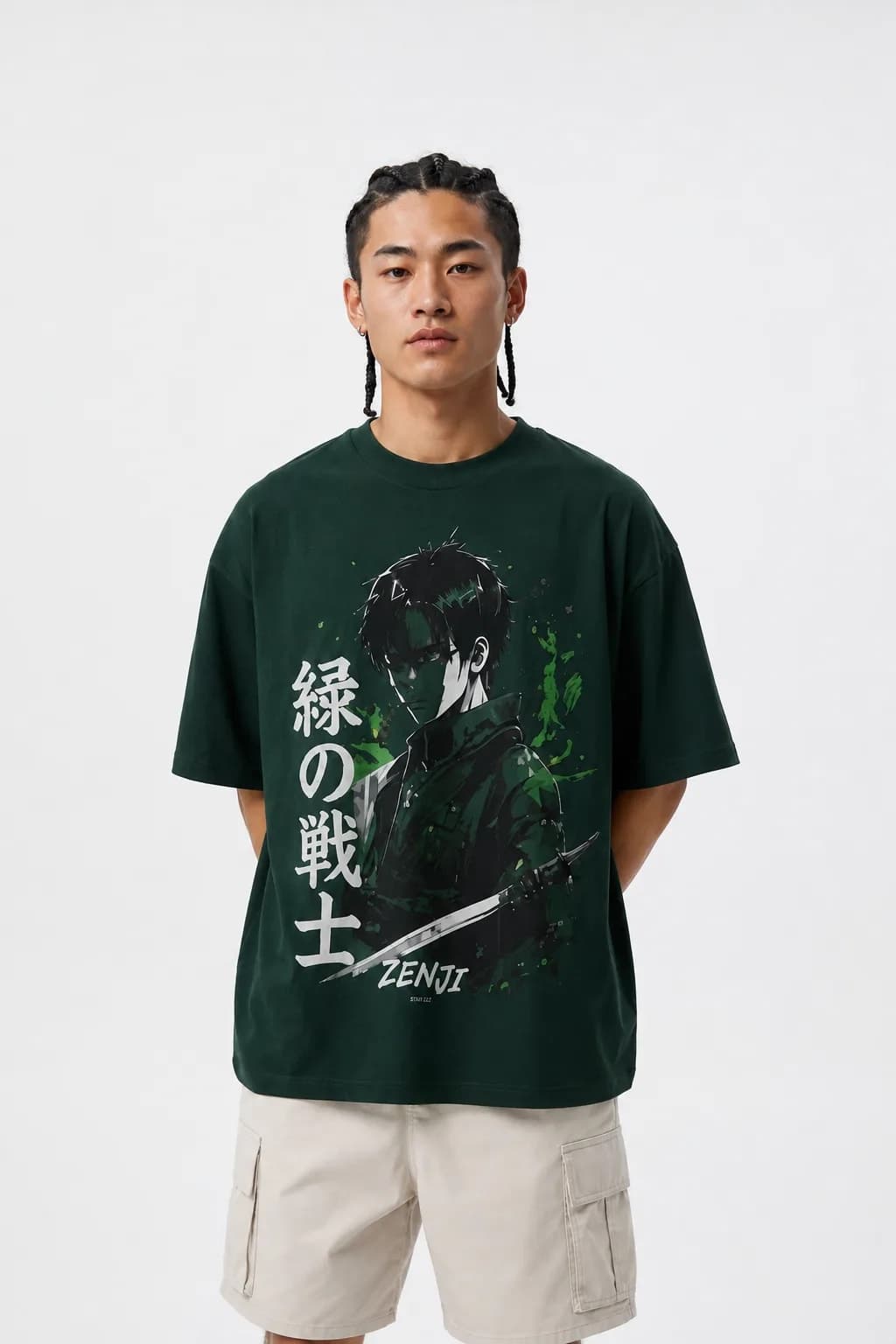 ZENJI WARRIOR SPIRIT TEE anime streetwear, view 1