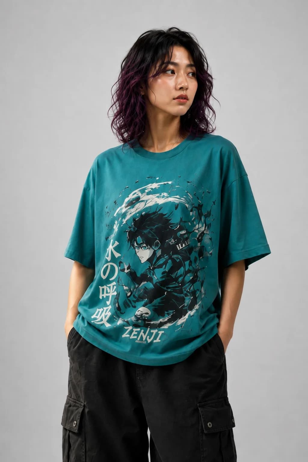 ZENJI WATER BREATHING TEE anime streetwear, view 1