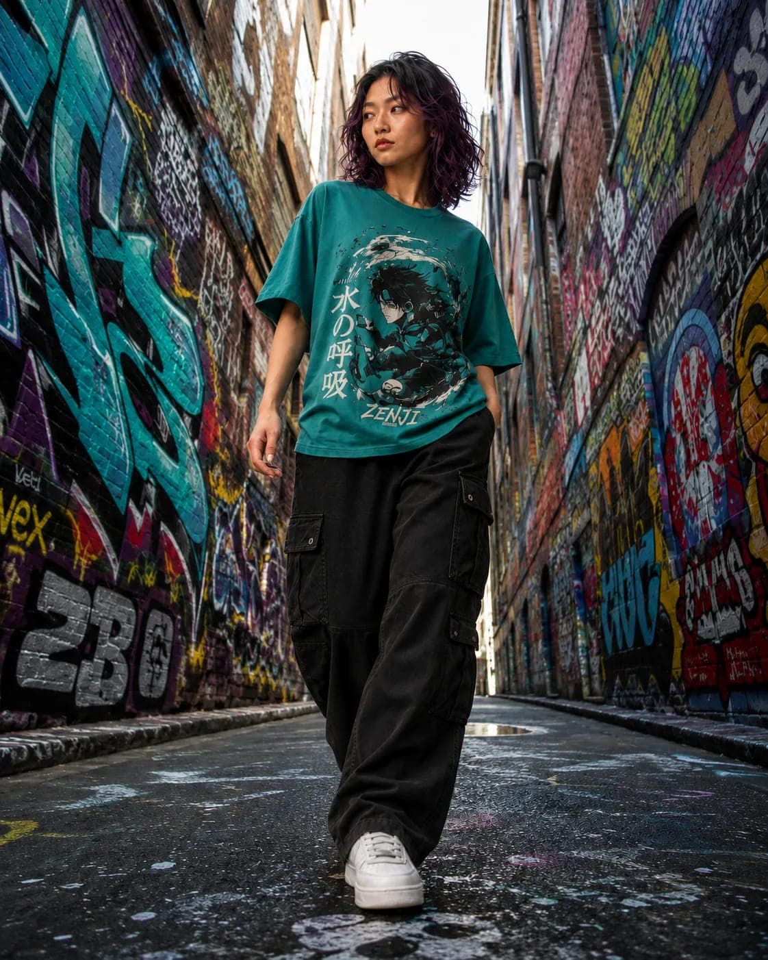 ZENJI WATER BREATHING TEE anime streetwear, view 4