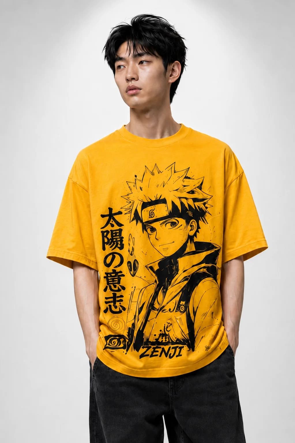 ZENJI WILL OF THE SUN TEE anime streetwear, front