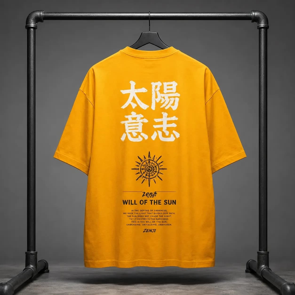 ZENJI WILL OF THE SUN TEE anime streetwear, back