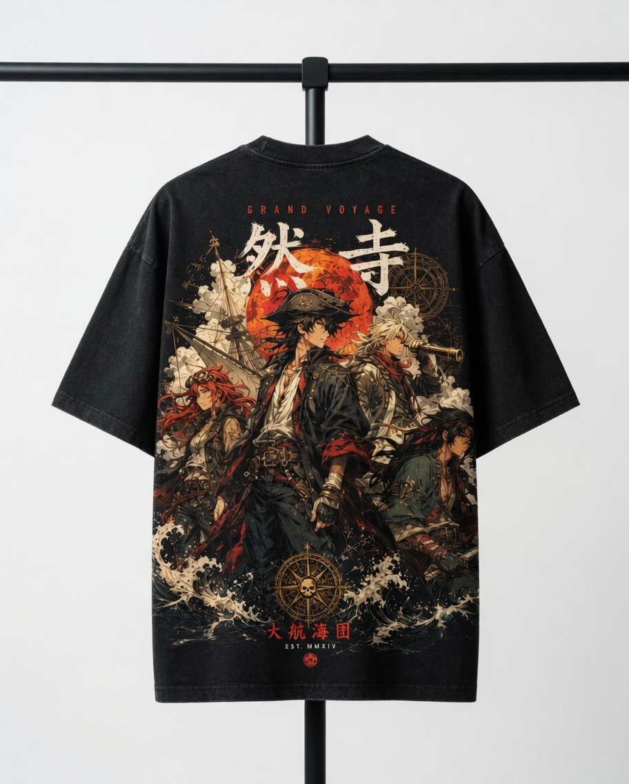 ZENJI Oni Bloom Tee pink tee anime streetwear design