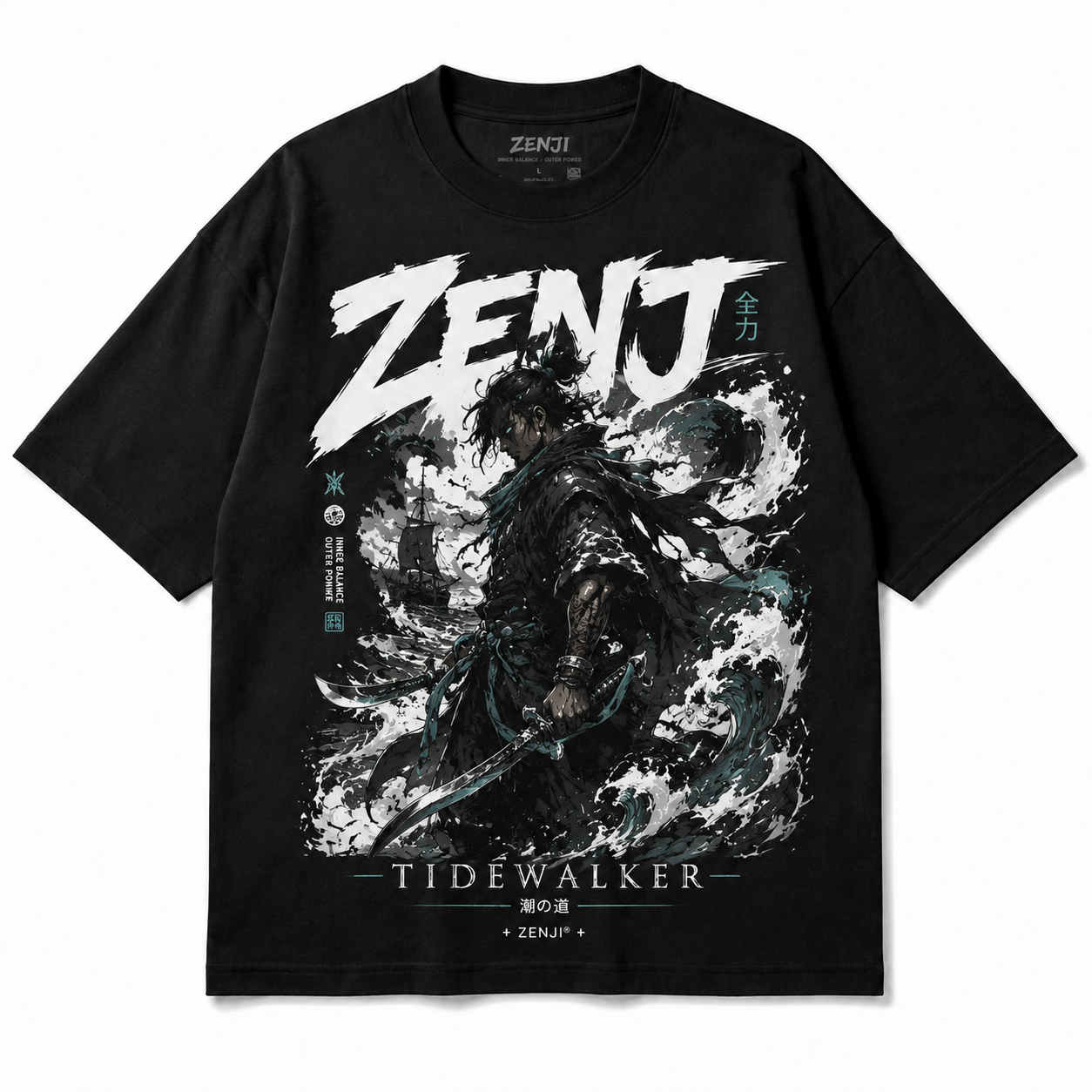 ZENJI Spirit Veil Tee white tee anime streetwear design