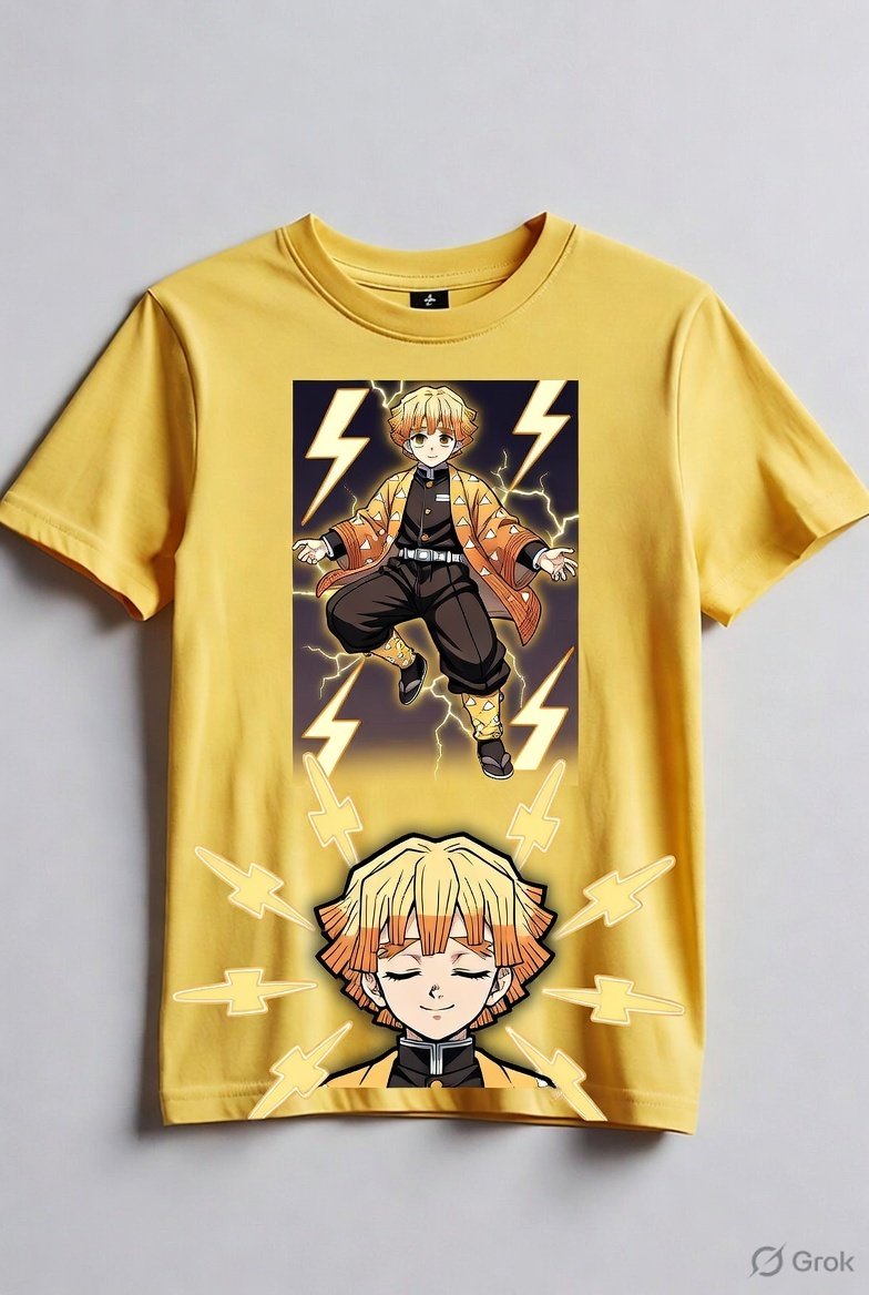 ZENJI Sunfang Tee yellow tee anime streetwear design